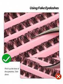 Asiteo DIY Eyelashes 120Pcs Natural Look Soft And Fluffy False Eyelashes D Curl Individual Lashes For Daily Makeup Extension Eyelashes DIY At Home