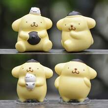 Sanrio A Set Of 4pcs/5pcs Sanrio Series Ornaments PVC Material Pudding Dog Series Unique Appearance Gift First Choice High Playability Suitable For Halloween Christmas Gift Collection Decoration, Etc. (The Product Has Slight Defects, Which Is Normal, Please Be Careful If You Mind,) (Some Parts Are Random, Packaging Is Random)