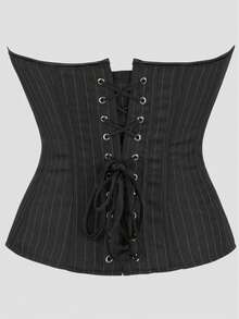Women's Underbust Vintage Striped Corset, Body Shaping Tank Top For Stage Performance, Role Playing, Daily Wear, Corset Top