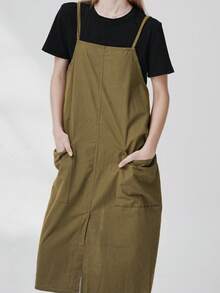 Customizable Apron With Dual Pockets, Large Capacity, Convenient Movement, Flexible Strings - Multicolor - View 13