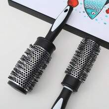 美发圆管卷发刷、导热铝管、尼龙梳、刘海造型工具，用于吹干和造型头发、返校、旅行度假必需品、女士发饰