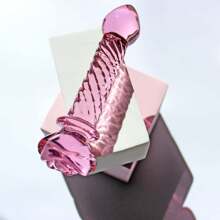Pink Rose Glass Dildo Butt Plug, Crystal Rose Anal Plug Beads Dildo, Adult Anal Training Sex Toys Set For Men And Women, Glass Dildo Butt Plug, Crystal Rose Anal Plug Beads Dildo, Adult Anal Training Sex Toys Set