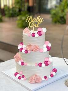32pcs Spherical Cake Toppers, Available In Pink, White, Fuchsia, Spherical Cupcake Toppers Suitable For Bear Themed Birthday Party, Wedding Decor, Back To School, Valentine's Day, Mother's Day, Graduation Ceremony And More Occasions - Multicolor - View 2