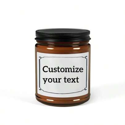 1PC Personalized Candle Gift With Frame Soy Wax, Customized Text, Unique Birthday Gift,
