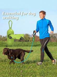 Pet Excrement Bags With Dispense And Clip, 33 * 23 CM Large Dustpans PLA Supports Up To 4 Kg, Garbage Bags For Cat And Dog Poop Waste It Comes With A Clip And A Dispenser For Easy Transport And Operation