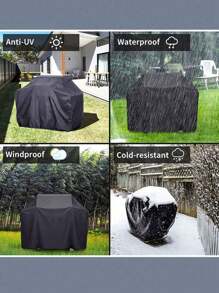 Outdoor Grill Dust Cover, BBQ Smoker Cover, Waterproof Grill Cover, Anti-Dust Protective Cover For Outdoor Barbecue Grills