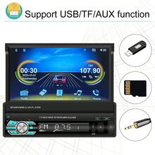 Radio para coche 1 DIN de 7 pulgadas con soporte para CarPlay/Android Auto, Mirror Link, TF/USB, SWC, radio FM con respaldo, reproductor multimedia universal para coche con control de voz, cámara en tiempo real de 12 LED, cámara de visión trasera de alta definición AHD y micrófonos (opcionales) - Con cámara de 12 LED y micrófono - Ver 9