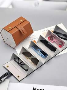 Travel Glasses Case, Foldable Hanging Glasses Storage Box Rack(Two Types Of Wiring, Shipped Randomly), Portable Sunglasses Organizer Eyewear Holder Case Sunglasses Storage Organizer Eyeglasses Holder Foldable Travel Case With For Multiple Glasses Hanging Eyewear Display