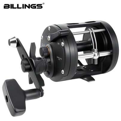 BILLINGS Trollingfiskrulle Rund baitcastingrulle med 15 kg max drag Smidig 3,8:1 växelförhållande Konventionell rulle för havskatt Bass Gädda Musky Lämplig för saltvatten- och sötvattensfiske