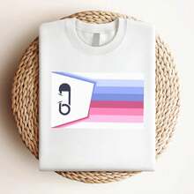 180g Pure Cotton ABDL Pride Flag T-Shirt, ABDL Pride Versatile For Women Casual Stylish Streetwear Fashion Soft Comfortable Slightly Designer Clothes Print Round Neck Short Sleeve Top For Everyday Wear Graphic Stretched Breathable Unisex Homme Summer - 白色 - 查看 3