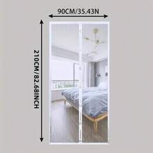 1 Stück klassischer magnetischer Türvorhang - ohne Bohren, weiches Mesh, mit Wärmeisolierung, mückenabweisend und funktional, handwaschbar, Luftzirkulations-Design, in verschiedenen Breiten (80cm - 120cm) erhältlich, 210cm Höhe, geeignet für Wohnzimmer, Schlafzimmer und Küche - einfache Montage, ganzjährige Heimdekoration, modisches Design, Polyesterstoff, Schlafzimmerdekoration