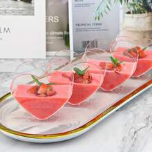 20/10pcs 3OZ Clear Heart-Shaped Mousse Cups, Dessert Cups, Ice Cream Cups, Pudding Cups, Jelly Cups, Tiramisu Cups, Mini Cups, Suitable For Cakes, Ice Cream, Tasting, Parties, Buffets, Weddings, Birthday Parties, Valentine''s Day - Multicolor - View 10