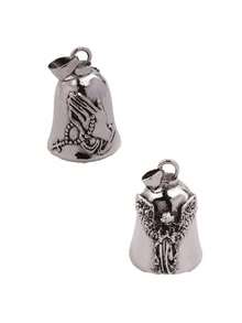 1pc/2pcs Motorcycle Bell, Biker Luck Bell, Praying Hands With Rosary And Holy Cross, Steel Color, Steel Material, Frame Mount - Multicolor - View 18