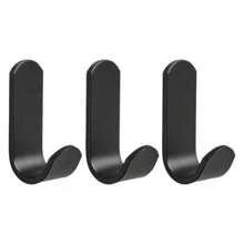 5pcs Multifunctional Stainless Steel Hanger Hooks - Self Adhesive Rack Hook For Bathrobe And Towel Rack - Perfect For Kitchen, Bathroom, And Wall Door Organization