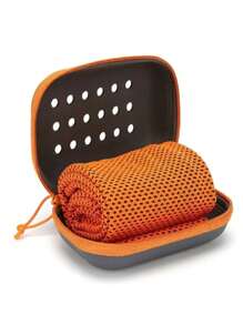 1 pieza Toalla de enfriamiento de secado rápido, toalla suave y transpirable para absorción de frío para deportes, gimnasio, yoga con caja de almacenamiento, apta para golf