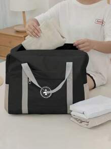 1 szt. składana torba podróżna do przechowywania, lekka torba o dużej pojemności, modny towarzysz podróży - stylowa, lekka, składana torba podróżna z dużą ilością miejsca do przechowywania, idealna do zorganizowanego pakowania. Nadaje się do różnych aktywności, takich jak podróże, fitness, piesze wycieczki, bieganie, jazda na rowerze, kemping itp. Przenoszenie bagażu, powrót do szkoły, plecak, niezbędne rzeczy w podróży, organizer na wakacje na plaży, prezent dla kobiet, prezent dla mężczyzn, przybory szkolne