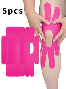 5 pezzi Nastro kinesiology per ginocchia, ginocchiere, nastro antiabrasione per i muscoli, nastro di supporto articolare in spandex, impermeabile e traspirante, taglia universale, appositamente progettato per la protezione sportiva e gli accessori, allevia il disagio, con funzione di compressione fissa, adatto per ciclismo estivo, trekking, arrampicata, corsa, palestra e allenamento all'aperto
