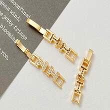 4pcs Copper Minimalist Hip-Hop Style Adjustable Extension Clasp For DIY Bracelet & Necklace - Multicolor - View 13