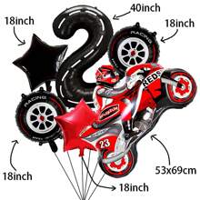 Jeu de ballons numérotés de 1 à 9 pour voitures de course, ballons en aluminium pour motos pour anniversaire, décoration de fête de course de vélo tout-terrain