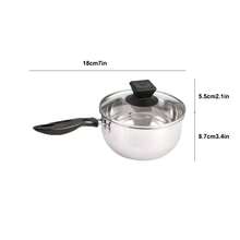 3 Pans Set Stainless Steel Saucepans Cookware Cooking Pots, Induction Compatible, Glass Lids With Handles - Silver - View 10