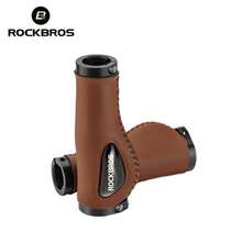 ROCKBROS 4 Colors Bicycle Grips Ergonomic Design Outdoor Cycling Anti Slip Shock Absorption Leather Feel Good - Multicolor - View 5