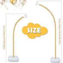 1 Set Balloon Arch Kit, Free Bending Half Balloon Arch Stand With Base, Gold Balloon Arch Frame, Balloon Arch Backdrop Stand For Floor, Wedding Party, Birthday Party, Yard, Lawn, Home, Graduation Decoration