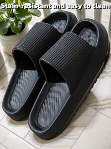 Summer New Home Slippers, [Anti-Slip Bathroom Slippers] Soft Sole Light Weight Maternity Friendly Quick-Dry Bathroom Shoes, EVA Material Silent Anti-Odor Anti-Slip Slippers For Men