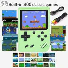 YiYi Handheld Game Console Macaron Mini 400 In 1 Gaming Console Big Screen Handheld Retro Classic Game With 1020 MAh Large Battery Plug And Play Portable Game Console Machine Retro Gaming Machine 1pc(1 Player/2 Player)