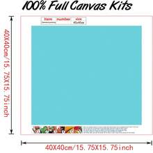 5D Diamond Painting Kit - Abstract Cat Landscape, DIY Circular Diamond Art Suitable For Adults And Beginners, Home Wall Decor Craft, Size 15.7X15.7 Inches, Frameless - Multicolor - View 8