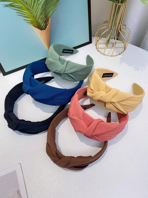 Vintage Wide Headband For Women - Soft Fabric Knot Design, Perfect For Makeup, Gym, Or Everyday Style,Hairband,Hair Hoop Headbands