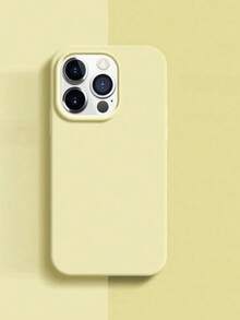 Ốp lưng điện thoại silicon lỏng dày 2.0mm tương thích với dòng Apple 16, 15, 14, 13, 12, 11 Pro Max - Bảo vệ toàn diện, chống nước, chống sốc, chống rơi vỡ và chống trầy xước. - Màu vàng - Xem 2