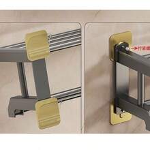 High-End Gun Grey Bathroom Towel Rack, Wall-Mount Bathroom Storage Shelf Without Drilling Bathroom Accessories Bathroom Tools - Gun Grey - View 7