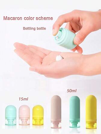 1 pieza Botella rociadora de cosmético rellenable - Compacta y linda, impermeable y portátil, adecuada para tónicos, cremas, gel de ducha, champú, aceites esenciales, acondicionador, jabón de manos