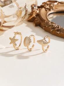 1 pieza Anillo ajustable y apilable de acero inoxidable con línea asimétrica, joyería de moda para mujer, adecuado para uso diario y fiestas - 1 plata - Ver 2