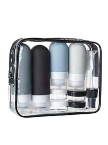 16pcs Travel Set Travel Toiletries Bottles, Extra Large Silicone Travel Toiletries Container Jars, Personal Care Silicone Bottles, Leakproof Refillable Liquid Containers, Including Cosmetics, Shampoo, Conditioner And Lotion, And A Portable Storage Bag, Travel Essentials Toiletries Bottles - Multicolor - View 11