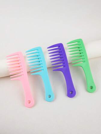 宽齿口袋梳 1 件装 - 迷你顺发梳，适用于卷发和湿发，旅行装发梳，女士必备手提包配件，发梳，后梳，造型梳，卷发梳，边缘梳，梳子，梳头，发梳套装，梳子，卷发梳，顺发梳，女士发梳，头发，旅行，美发产品，美发工具，美发用品，理发师，理发师配件，理发店，美发设备