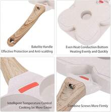 Sartén antiadherente de aluminio con 4 ranuras para panqueques, rollitos de pollo frito, hamburguesas y desayuno, color blanco