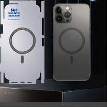 Protector de ecran spate compatibil cu iPhone 16 Pro Max 6,9 inci, transparent TPU (nu sticlă), autocolant spate anti-zgârieturi, folie magnetică invizibilă de protecție pentru iPhone 13/14/15/16 Pro/Pro Max /Plus /+ - clar - Vizualizare 23