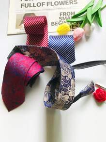 1 Set Classic Paisley Necktie Gift Box Including Necktie, Tie Clip, Boutonniere, High-End Business Formal Wear Suitable For Weddings, Father's Day, Friends Gifts, Meetings, Important Conferences