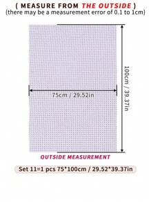 4 piezas de tela para bordado de cruz hecha a mano de color blanco, de dureza media, tela gruesa con hilos uniformes, proyecto terminado plano, disponible en 11CT y 14CT, 6 diferentes tamaños de corte para elegir