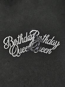 4 قطع من حرف تاج عيد ميلاد ملكة من الاكريليك حديثة بسيطة - ديكور حفلة لتزيين الكيك والكب كيك ولوازم الخبز ودعامات لركن التصوير وطاولات الحلويات وديكورات عيد الميلاد - متعدد الألوان - مشاهدة 4