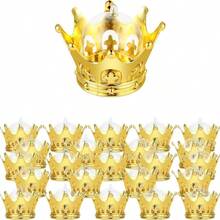 24 件金色皇冠糖果盒，可填充，圆形顶部派对礼物装饰糖果架，非常适合婚礼、生日、派对用品 - 彩色 - 查看 3