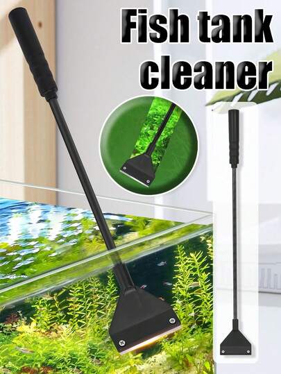 1 件扁平藻类刮刀，适用于水族箱/鱼缸，两用玻璃清洁工具，家用水族箱清洁配件