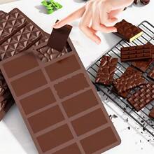 1 pezzo Stampo in silicone per barretta di cioccolato a 12 cavità, con forme assortite, stampo per waffle sandwich, biscotti e barrette di cioccolato fai-da-te, facile rilascio, piccolo stampo in silicone per cioccolato