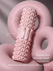 15-Wheel Leg Massager, 5-Wheel Roller, Massage Acupressure Ball - 33cm Yoga Pillar, Essential Muscle Relaxation Equipment For Women, Portable And Practical, Home Fitness Equipment, Home Sports Equipment For Women, Relaxation Equipment For Women, Beautiful Leg Massager, Double-Row Leg Massager Roller, Yoga Pillar, Leg Slimming Tool, Leg Muscle Relaxation, EVA Foam Roller And Handheld Massage Ball - Multicolor - View 5