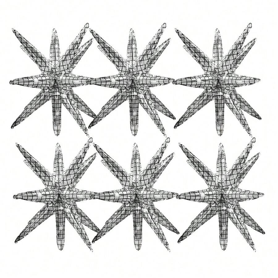 6 sztuk/zestaw 22-calowe balony foliowe z folii aluminiowej Explosion Star Disco, odpowiednie na przyjęcia urodzinowe, rocznice zaręczyn, wieczór panieński, dekoracje balu ukończenia szkoły