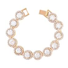 1 Stück/4 Stücke Hiphop Armband für Herren und Damen, rundes oder quadratisches Herz mit voll besetzten Strass, mehrlagige Ketten-Armband Set in Gold und Silber, funkelnde Eisenkette Metall Miami Armband Schmuck zum Valentinstag