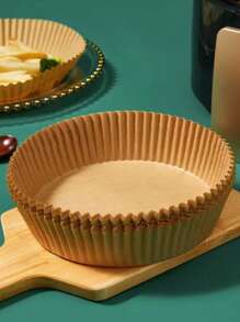 10/50/100pcs Circular/Square Air Fryer Special Paper Tray, Household High Temperature Resistant Oil Absorbing Paper, Mat For Food Oven, Baking Silicone Oil Paper Baking Paper Tray. Compatible With Most Air Fryers.