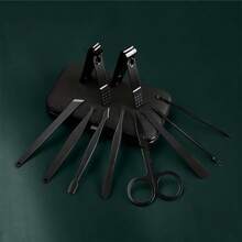 Luxury Manicure And Pedicure Set – Extra Sharp Stainless Steel Nail Clippers, Scissors, Files & Grooming Tools In Stylish Black & Red Case – Professional Nail Care Kit For Men & Women, Travel-Friendly, Perfect Gift For Husband, Boyfriend, Parents, And Valentine's Day
