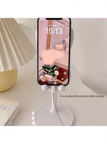 1pc Adjustable Folding Rabbit-Shaped Tabletop Stand For Tablets And Phones, School Supplies,Back To School